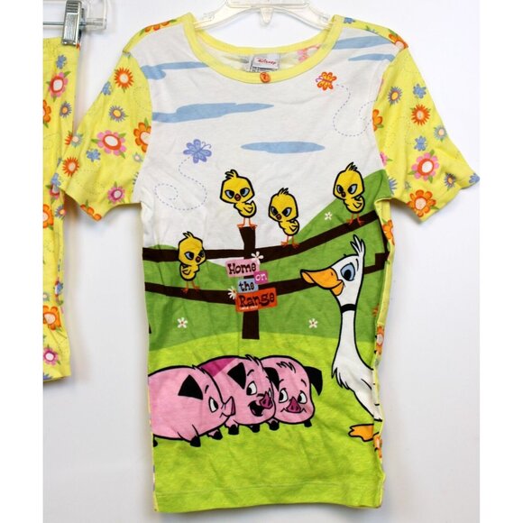 NEW Disney Home on the Range PJ 2pc Set Summer Shorts Pajamas Flowers Farm sz 6 - Picture 3 of 8